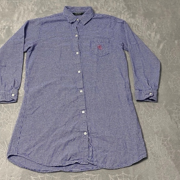 Ralph Lauren Other - Ralph Lauren Classic Night Gown Sleep Shirt Womens S Blue White Pajama Dress